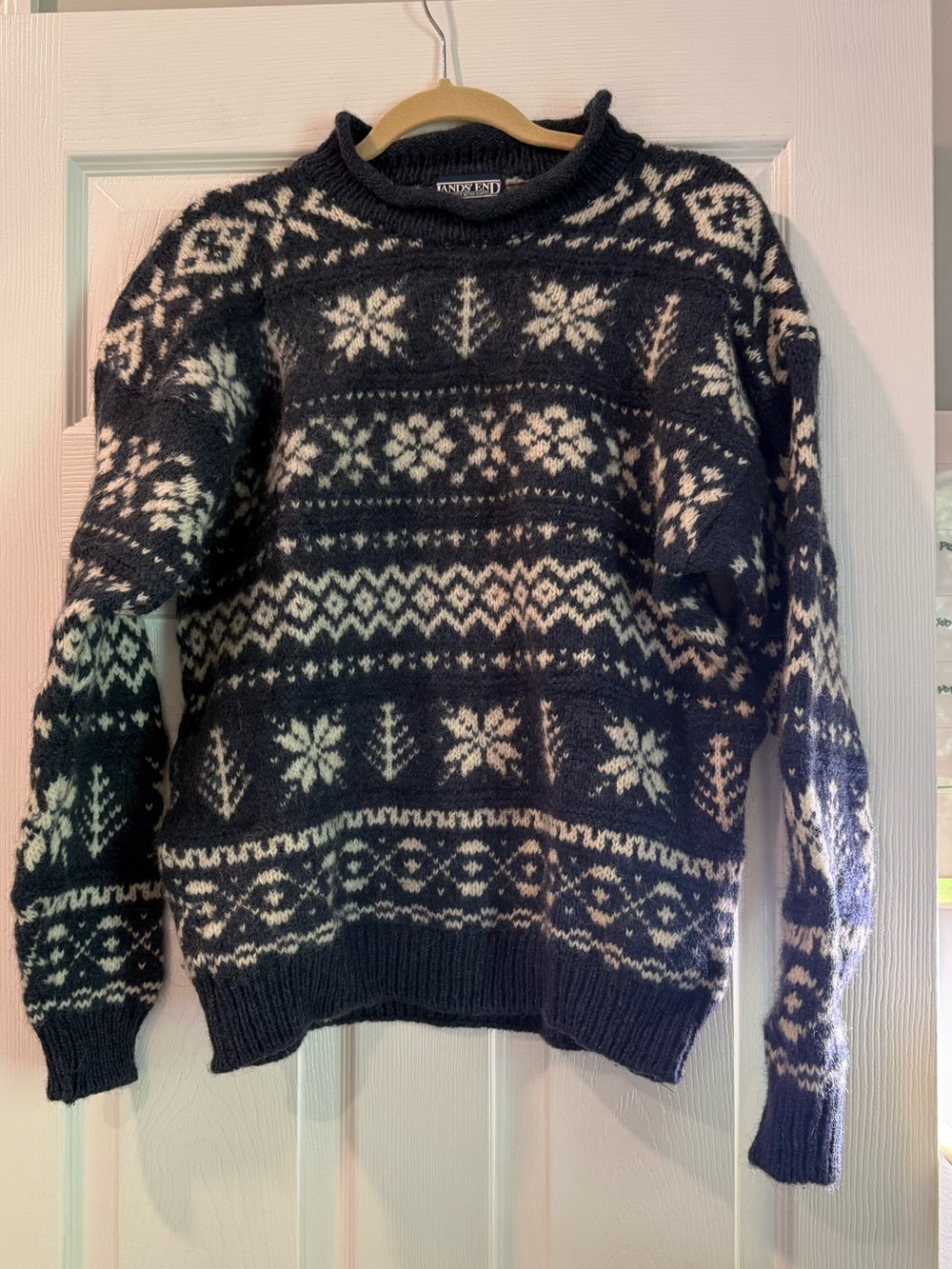 Lands’ End Fair Isle Wool Alpaca Sweater